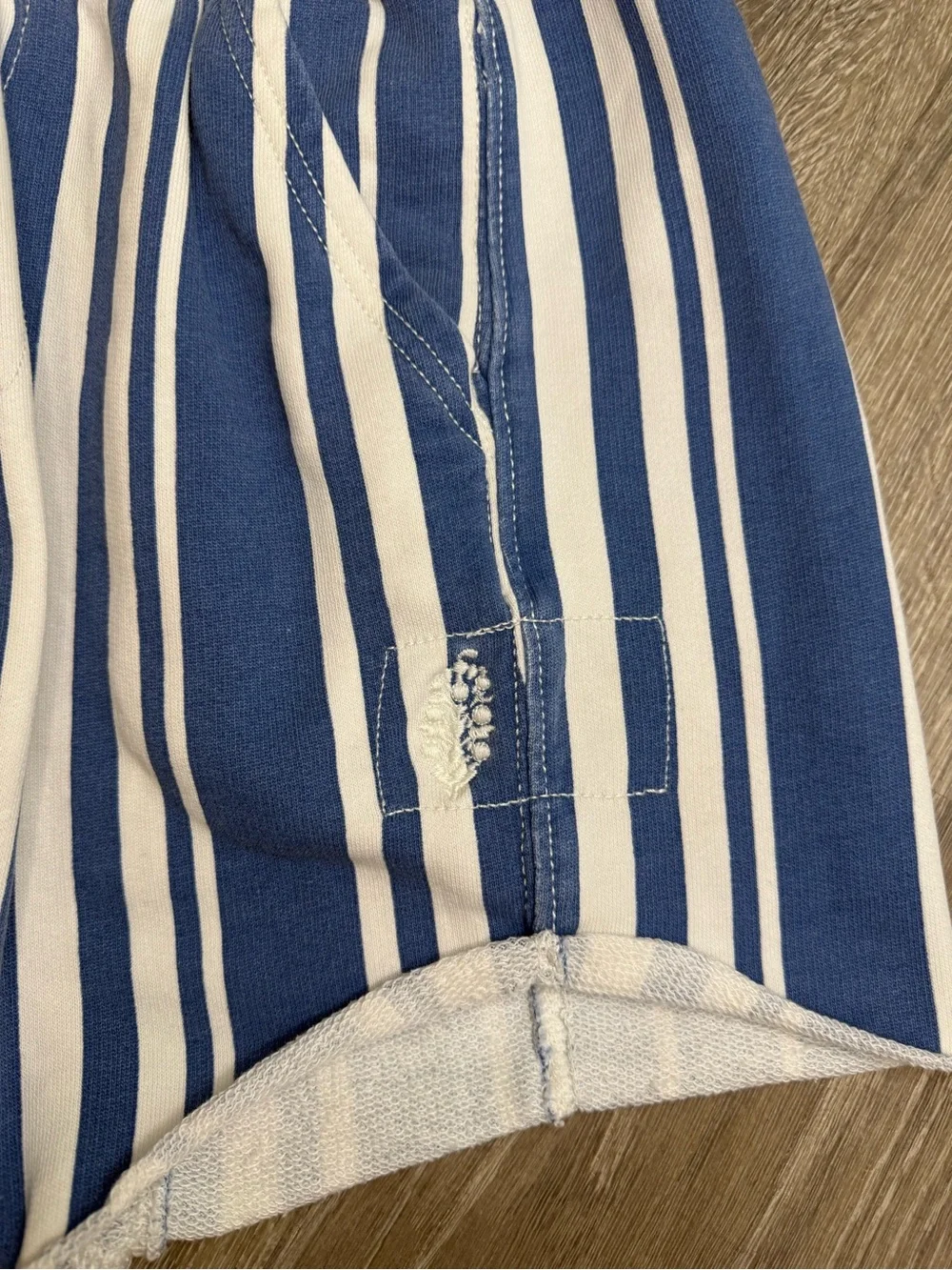 FP Movement All Star Printed Shorts in Newport Stripe Denim XS